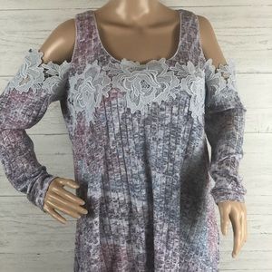 Vintage America | Cold-Shoulder Floral Print Top